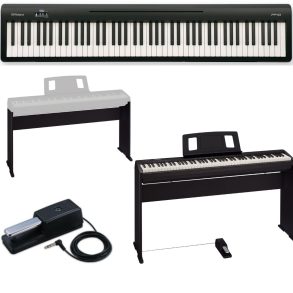 Roland FP10-BK-3 | Piano Bundle with Piano, Roland Stand, Roland Sustain Pedal | Black