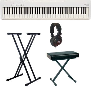 Roland FP30X-3 | Piano Bundle | STD| X Stand | Bench | Headphones | White