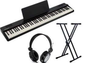 Roland GO:PIANO 88-PX Bundle | Piano | Double Braced Stand | Headphones