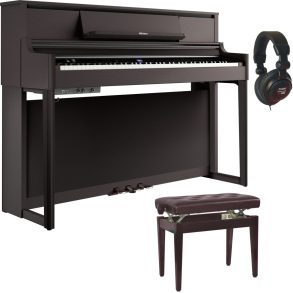 Roland LX5 | Digital Piano Bundle with Stool and Headphones | Dark Rosewood