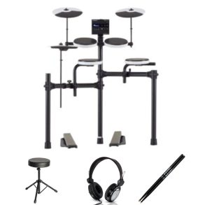 Roland TD02K-B1 | Drum Kit Bundle | Stool, Bass Drum Pedal, Headphones, sticks