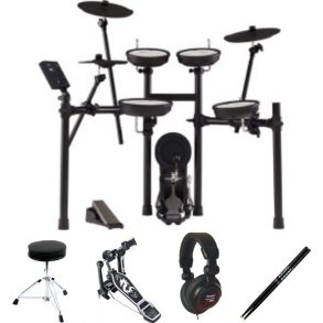 Roland TD07KV-B1 | Drum Kit Bundle | Stool, Bass Drum Pedal, Headphones, sticks