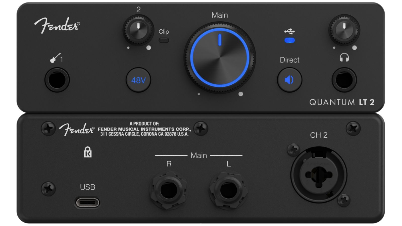 Fender Quantum LT 2 USB-C | Audio Interface | Waltons Music Fender Quantum LT 2 USB-C | Audio Interface - Image 2