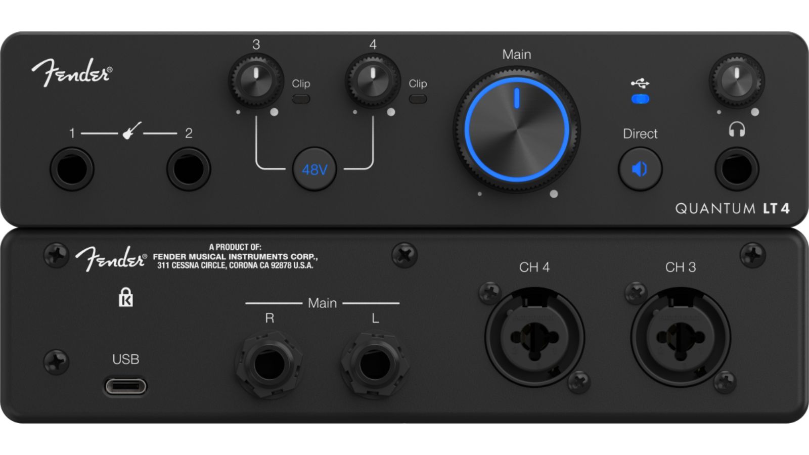 Fender Quantum LT 4 USB-C | Audio Interface | Waltons Music Fender Quantum LT 4 USB-C | Audio Interface - Image 2