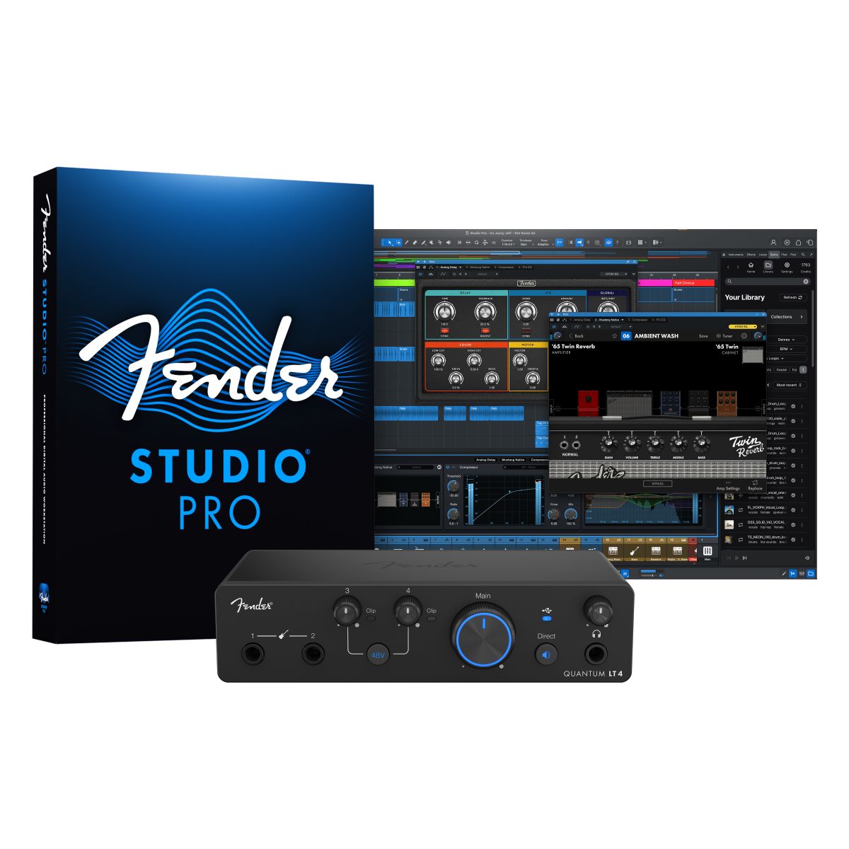 Fender Quantum LT 4 USB-C | Audio Interface | Waltons Music Fender Quantum LT 4 USB-C | Audio Interface