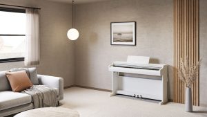Yamaha YDP166 Standard Bundle | with Piano Stool and Headphones | White