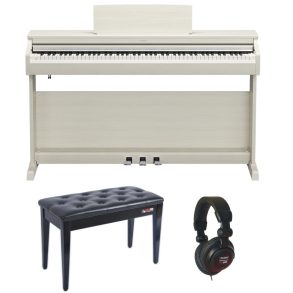 Yamaha YDP166 Standard Bundle | with Piano Stool and Headphones | White Birch