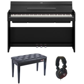 Yamaha YDPS36 Flip Top Bundle | Standard | Piano Stool | Headphones | Black
